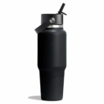 32 oz Wide Mouth Travel Bottle with Flex Straw Cap Black Color